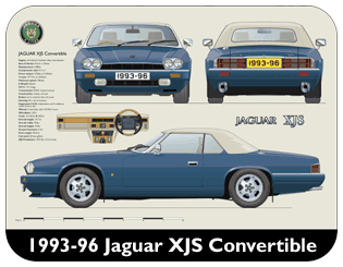 Jaguar XJS Convertible 1993-96 Place Mat, Medium